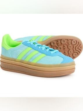 adidas Originals Gazelle Bold Blue Glow/Solar Green/Bright Blue Women's Shoe